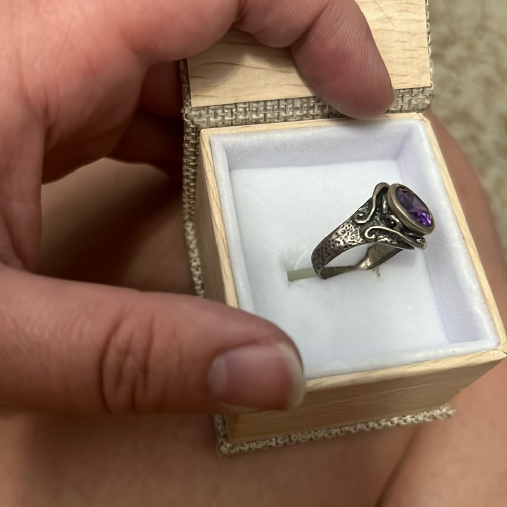 Purple Stone Ring - image 2